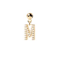 Simple Style Classic Style Letter Sterling Silver Plating Inlay Zircon Gold Plated Silver Plated Charms sku image 13