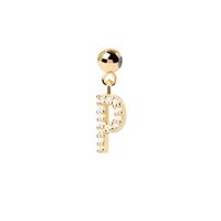 Simple Style Classic Style Letter Sterling Silver Plating Inlay Zircon Gold Plated Silver Plated Charms sku image 16