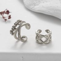 1 Piece Ear Cartilage Rings & Studs Casual Streetwear Shiny Geometric Heart Shape Copper Plating Inlay Zircon main image 9