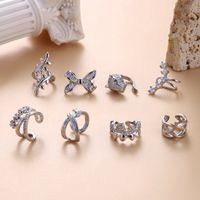 1 Pièce Boucles D'Oreilles Cartilage Décontractée Vêtement De Rue Brillant Géométrique Forme De Cœur Le Cuivre Placage Incruster Zircon main image 3