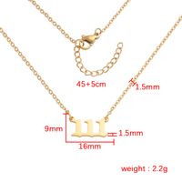 Titanium Steel 18K Gold Plated Classic Style Plating Number None Pendant Necklace main image 5