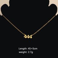 Titanium Steel 18K Gold Plated Classic Style Plating Number None Pendant Necklace sku image 4