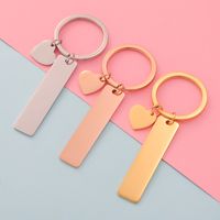 Einfacher Stil Koreanische Art Einfarbig Rostfreier Stahl Keiner Frau Taschenanhänger Schlüsselbund main image 2