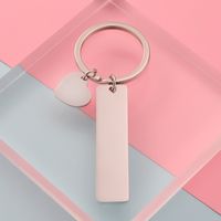 Simple Style Korean Style Solid Color Stainless Steel None Women's Bag Pendant Keychain sku image 1