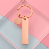 Simple Style Korean Style Solid Color Stainless Steel None Women's Bag Pendant Keychain sku image 3