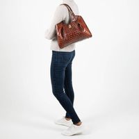 Women's All Seasons Pu Leather Solid Color Elegant Square Lock Clasp Handbag Ruched Bag main image 2