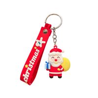 Cartoon Style Christmas Tree Bell Snowman Alloy Soft Glue Christmas Unisex Keychain main image 3