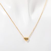 201 Stainless Steel 304 Stainless Steel Gold Plated Commute Plating Number Necklace main image 3