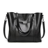 Women's Large Pu Leather Solid Color Streetwear Zipper Tote Bag main image 3