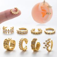 1 Piece Ear Cartilage Rings & Studs Cool Style Shiny Geometric Copper Plating Inlay Zircon main image 1