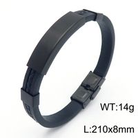 Rétro Géométrique Acier Inoxydable Peau De Vache Tresser Hommes Bracelet sku image 2