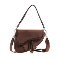 Women's All Seasons Pu Leather Solid Color Streetwear Shell Flip Cover Shoulder Bag Handbag sku image 1