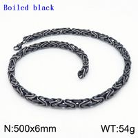 Acier Au Titane Plaqué Or 18K Hip Hop Rétro Placage Couleur Unie Bracelets Collier sku image 17