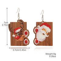 Fashion Christmas Tree Santa Claus Snowflake Alloy Inlay Rhinestones Women's Ear Studs sku image 19