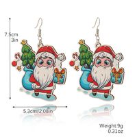Fashion Christmas Tree Santa Claus Snowflake Alloy Inlay Rhinestones Women's Ear Studs sku image 17