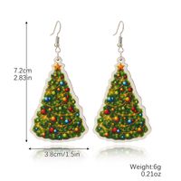 Fashion Christmas Tree Santa Claus Snowflake Alloy Inlay Rhinestones Women's Ear Studs sku image 12
