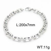 Rock Streetwear Geometric Titanium Steel Bracelets Necklace sku image 1