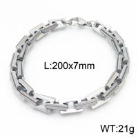 Rock Streetwear Geometric Titanium Steel Bracelets Necklace sku image 2