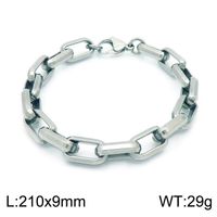 Vintage Style Punk Geometric Titanium Steel Bracelets Necklace sku image 1
