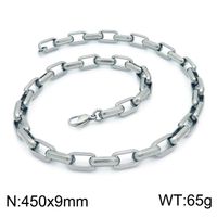 Vintage Style Punk Geometric Titanium Steel Bracelets Necklace sku image 3