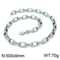 Vintage Style Punk Geometric Titanium Steel Bracelets Necklace sku image 4