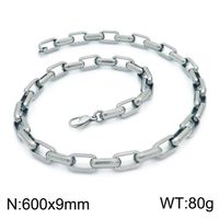 Vintage Style Punk Geometric Titanium Steel Bracelets Necklace sku image 6