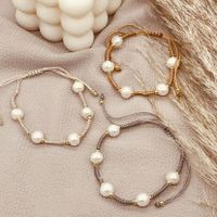 Simple Style Classic Style Geometric Artificial Pearl Mixed Materials Rope Women's Bracelets main image 1