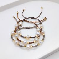 Simple Style Classic Style Geometric Artificial Pearl Mixed Materials Rope Women's Bracelets main image 3