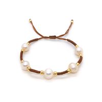 Simple Style Classic Style Geometric Artificial Pearl Mixed Materials Rope Women's Bracelets main image 2