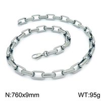 Vintage Style Punk Geometric Titanium Steel Bracelets Necklace sku image 11
