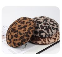 Unisex Elegant Lady Leopard Eaveless Beret Hat main image 2