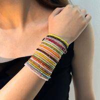 Lässig Pendeln Runden Künstlicher Kristall Stricken Frau Armbänder main image 4