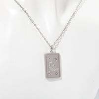 201 Stainless Steel 304 Stainless Steel Gold Plated Casual Simple Style Plating Color Block Pendant Necklace sku image 1