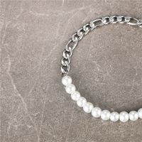 Vintage Style Simple Style Round Stainless Steel Artificial Pearl Unisex Bracelets main image 5
