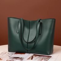 Women's All Seasons Pu Leather Solid Color Streetwear Square Zipper Tote Bag main image 1