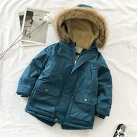 Casual Basic Simple Style Solid Color Pocket Polyester Boys Outerwear main image 8