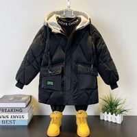 Casual Basic Simple Style Solid Color Pocket Polyester Boys Outerwear main image 5