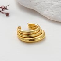 1 Piece Vintage Style Cool Style Geometric Eye Snake Plating Copper 18k Gold Plated Ear Studs sku image 5