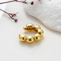 1 Piece Vintage Style Cool Style Geometric Eye Snake Plating Copper 18k Gold Plated Ear Studs sku image 6