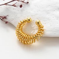 1 Piece Vintage Style Cool Style Geometric Eye Snake Plating Copper 18k Gold Plated Ear Studs sku image 9