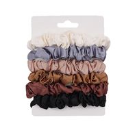 Simple Style Solid Color Cloth Satin Elastic Band Pleated Hair Tie main image 5