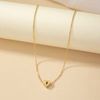 Estilo Ig Viajar Diariamente Letra Forma De Corazón Chapado En Oro De 14 Quilates. Aleación Ferroaleaciones Venta Al Por Mayor Collar sku image 16