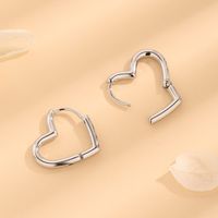 1 Pair Casual Simple Style Heart Shape Plating Stainless Steel 18k Gold Plated Earrings sku image 1