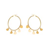 1 Pair Simple Style Solid Color Stainless Steel Hoop Earrings sku image 1