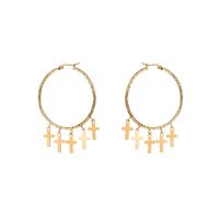 1 Paire Style Simple Couleur Unie Acier Inoxydable Boucles D'oreilles Cerceau main image 2