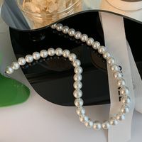 Elegant Lady Solid Color Imitation Pearl Sterling Silver Women's Necklace main image 4