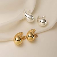 1 Pair Casual Solid Color Plating 304 Stainless Steel 18K Gold Plated Ear Studs main image 5