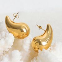 1 Pair Casual Solid Color Plating 304 Stainless Steel 18K Gold Plated Ear Studs main image 7