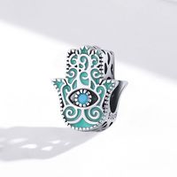 Casual Hand Of Fatima Sterling Silver Inlay Zircon Jewelry Accessories main image 1