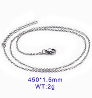 Simple Style Solid Color Titanium Steel Plating 18K Gold Plated Unisex Necklace sku image 1
